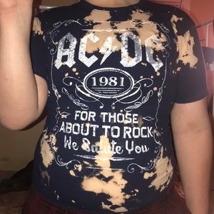 Acdc acid wash band tee